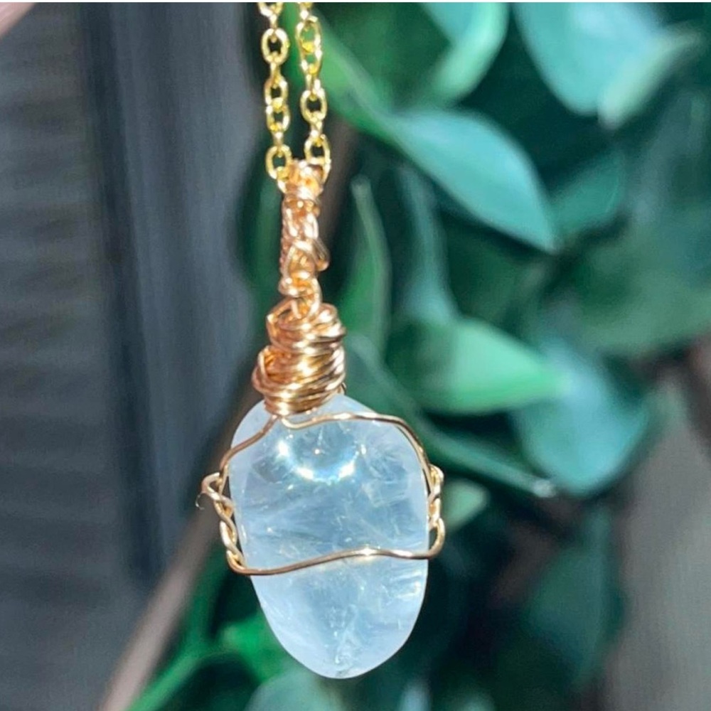Clear Quartz crystal necklace